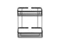 Sanco Shower Baskets Διπλή παραλ/μη Θήκη Μαύρο ματ 00004-Μ116