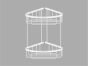 Sanco Shower Baskets Διπλή γωνιακή Θήκη Λευκό ματ 00009-Μ101
