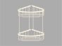 Sanco Shower Baskets Διπλή γωνιακή Θήκη Μπεζ ματ 00009-Μ102