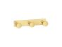 Sanco Bath Robe Hook & Door Stop Τριπλό Άγκιστρο PVD χρυσό ορείχαλκο βουρτσιστό 00683-PVD-02BR