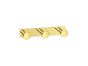 Sanco Bath Robe Hook & Door Stop Τριπλό Άγκιστρο PVD χρυσό ορείχαλκο γυαλιστερό 00683-PVD-02PL