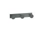 Sanco Bath Robe Hook & Door Stop Τριπλό Άγκιστρο Ανθρακί ανάγλυφο 00683-Μ118