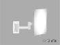 Sanco Cosmetic mirrors Μεγεθυντικός καθρέπτης x3 (Διπλό βραχίονα) Λευκό ματ MR-301-Μ101