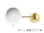 Sanco LED Cosmetic mirrors Μεγεθυντικός καθρέπτης x3 με LED PVD χρυσό ορείχαλκο γυαλιστερό MRLED-705-PVD-02PL