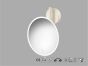 Sanco LED Cosmetic mirrors Μεγεθυντικός καθρέπτης x5 με LED Μπεζ ματ MRLED-764-Μ102