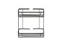 Sanco Shower Baskets Διπλή παραλ/μη Θήκη Λευκό ματ 00004-Μ101