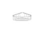 Sanco Shower Baskets Γωνιακή Θήκη PVD χρυσό ορείχαλκο βουρτσιστό 00008-PVD-02BR