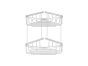 Sanco Shower Baskets Διπλή γωνιακή Θήκη Λευκό ματ 00009-Μ101