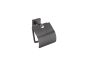 Sanco Iconic Toilet Roll Holder with cover Μαύρο ματ 26717-Μ116