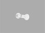 Sanco Glass Door Accessories Διπλό Πόμολο / Άγκιστρο Μόκα ματ SET-GL0670-M103