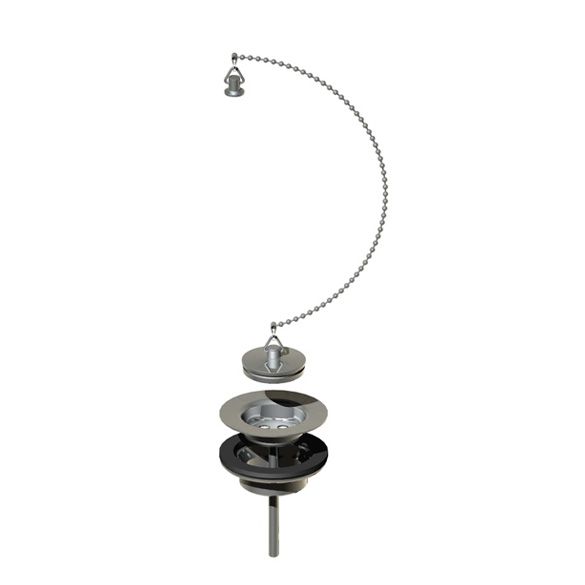 Horus Compléments Classic Collection - Waste, with Plug & Chain - Chrome 00.223-CH