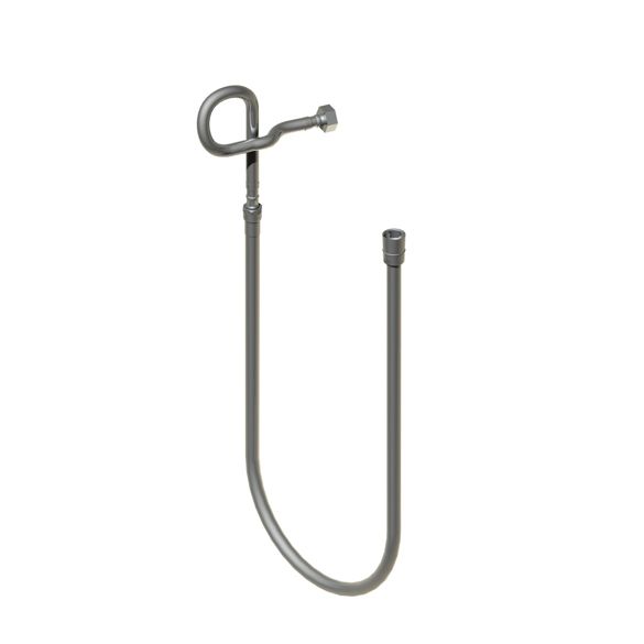 Horus Compléments Classic Collection - Pare Flexible Hose 200 Cm with Connecting Hose Inox 50 Cm - Black 00.465-NO