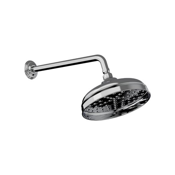 Horus Ascott Classic Collection - Anti-scale Nozzles Shower Head Diam. 220 Mm with Arm - Matt Nickel 00.507-NM