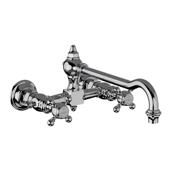 Horus Julia Victoria Julia Victoria Classic Collection - 2 Hole Wall Mounted Kitchen Mixer / No Waste - Matt Nickel 01.102-NM