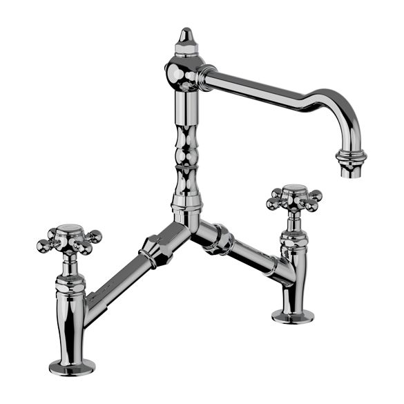 Horus Julia Victoria Julia Victoria Classic Collection - 2-hole Kitchen Mixer / Adjustable Centers / No Waste - Chrome 01.121-CH