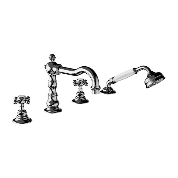 Horus Julia Victoria Julia Victoria Classic Collection - 4 Hole Deck Bath - Polished Nickel 01.466-NB