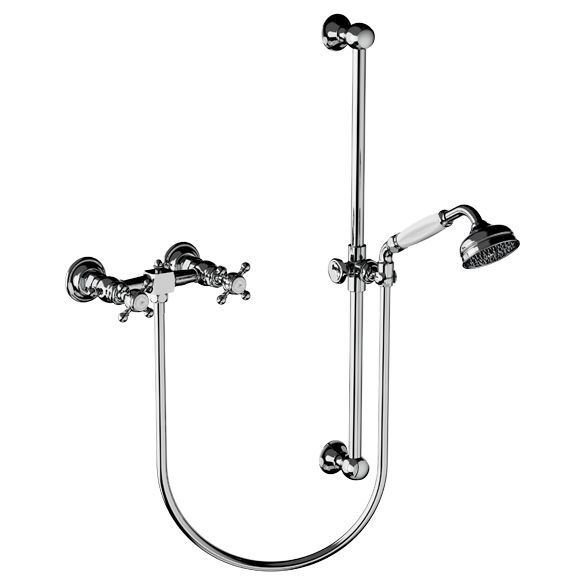 Horus Julia Victoria Julia Victoria Classic Collection - Complete Wall Bath / Shower Mixer - Polished Nickel 01.516-NB
