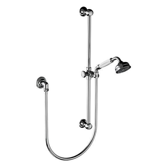 Horus Julia Victoria Julia Victoria Classic Collection - Wall Shower Set with Rail, Flexible Hose and Handspray - Chrome 01.532-CH