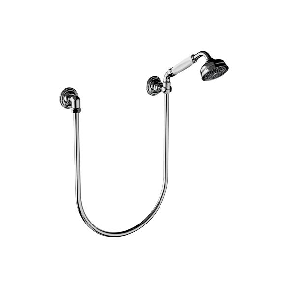 Horus Julia Victoria Julia Victoria Classic Collection - Wall Shower Set with Wall Hook, Flexible Hose and Handspray - Matt Nickel 01.589-NM