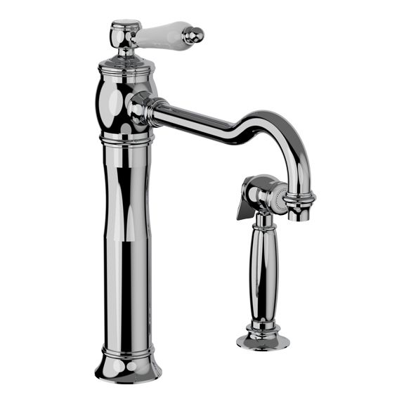 Horus Julia Victoria Julia Victoria Classic Collection - Single Lever Kitchen Mixer, Swivel Spout / No Waste - Polished Nickel 01.723-NB
