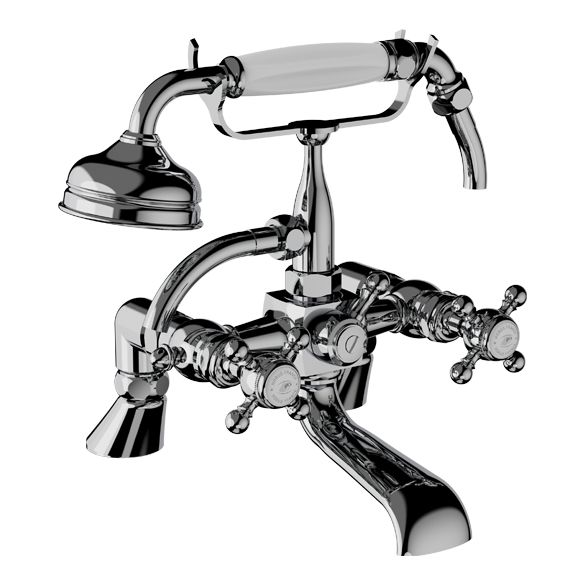 Horus Éloise Classic Collection - Complete Deck Bath / Shower Mixer - Polished Nickel 02.485-NB