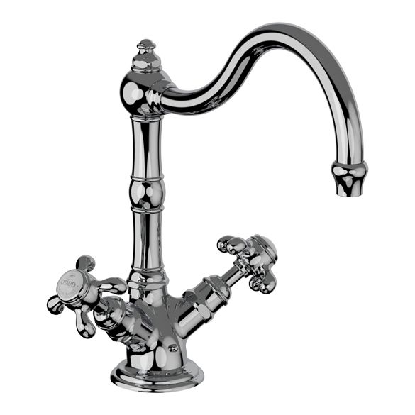 Horus Montmartre Classic Collection - Single Hole Kitchen Mixer/ Spout Length 235 Mm / No Waste - Chrome 07.103-CH