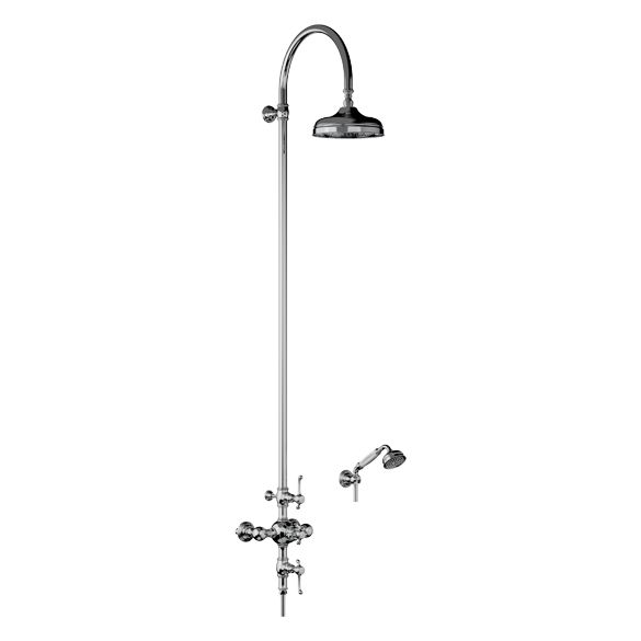Horus Montmartre Classic Collection - Complete Thermostatic Wall Shower Mixer - Chrome 07.744-CH