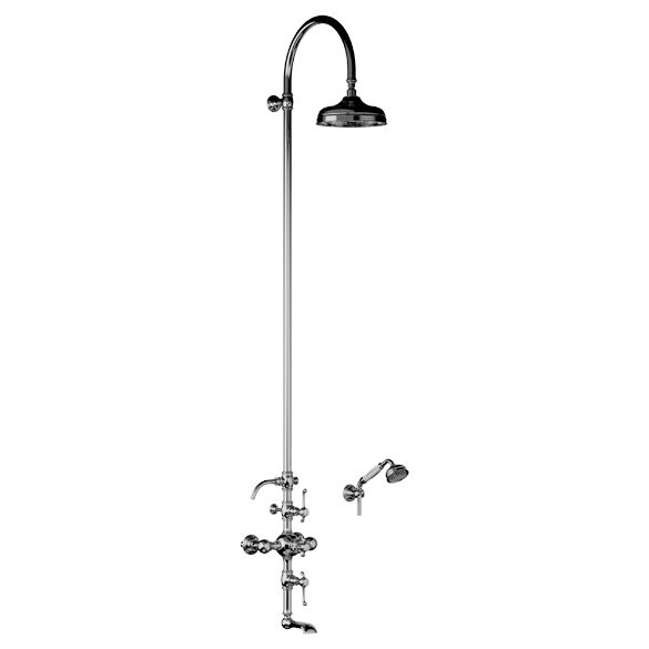 Horus Montmartre Classic Collection - Complete Thermostatic Wall Bath-shower Mixer - Chrome 07.754-CH