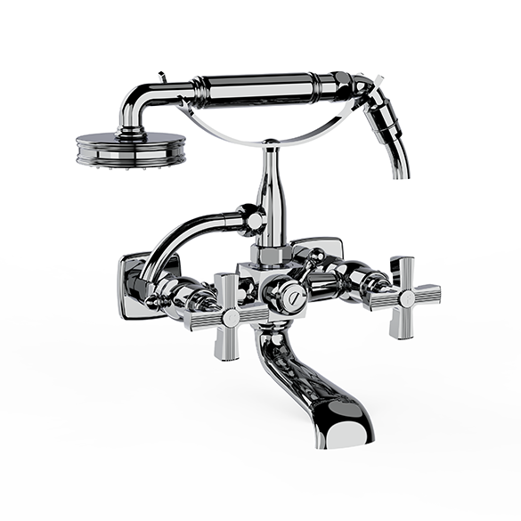 Horus Zéphyr Classic Collection - Complete Wall Bath / Shower Mixer - Polished Nickel 16.414-NB