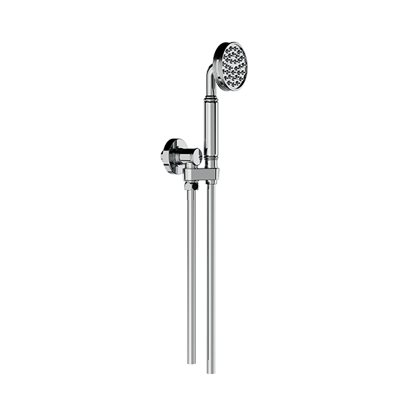 Horus Zéphyr Classic Collection - Wall Shower Set with Wall Hook, Flexible Hose and Handspray - Polished Nickel 16.589-NB