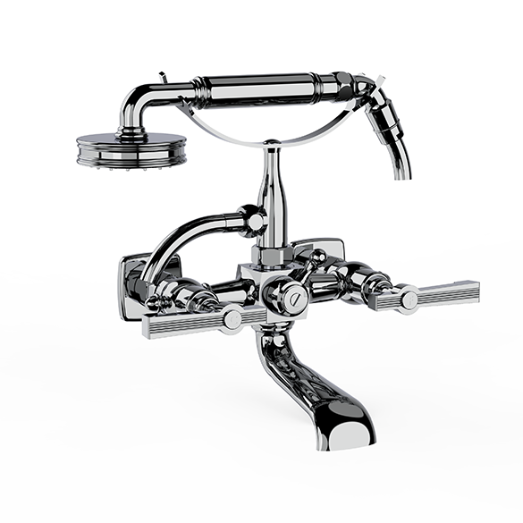 Horus Zéphyr Classic Collection - Complete Wall Bath / Shower Mixer - Polished Nickel 17.414-NB