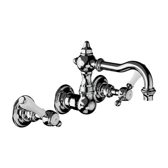 Horus Julia Victoria Julia Victoria Classic Collection - Wall Mounted 3 Hole Basin Set for Splashback - Matt Nickel 19.272-NM