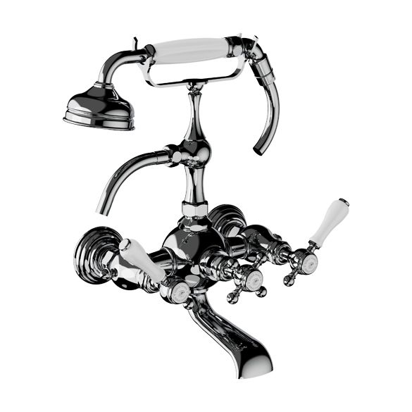 Horus Julia Victoria Julia Victoria Classic Collection - Complete Wall Bath / Shower Mixer - Polished Nickel 19.434-NB