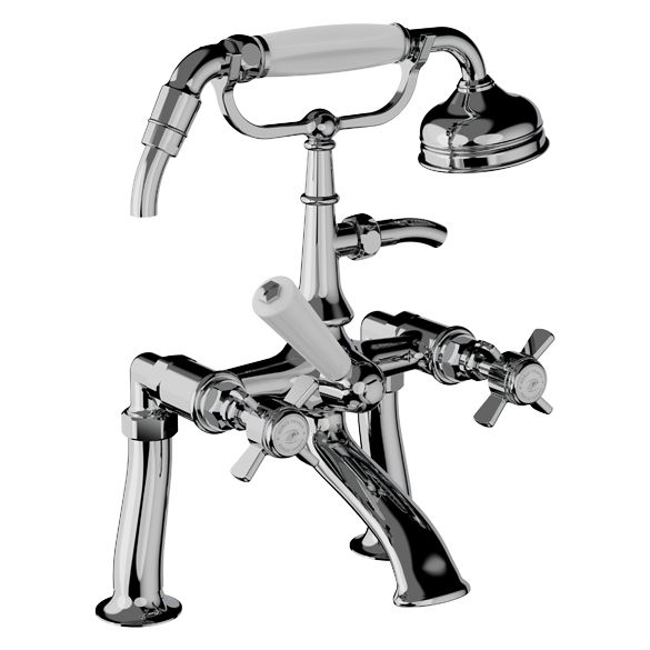 Horus Coventry Classic Collection - Complete Deck Bath / Shower Mixer - Polished Nickel 28.485-NB