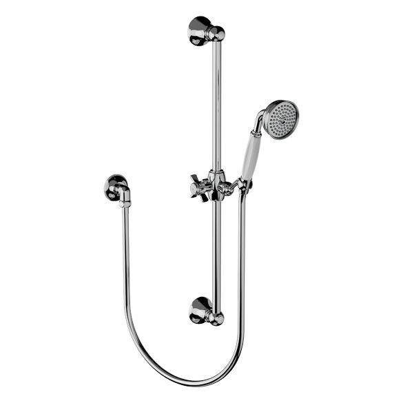 Horus Coventry Classic Collection - Wall Shower Set with Rail, Flexible Hose and Handspray - Chrome 28.532-CH