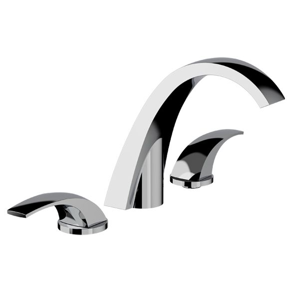 Horus Nouvelle Vague “part of Contemporary Collection - 3 Hole Basin Set with Pop-up Waste - Black Chrome 40.260-NC