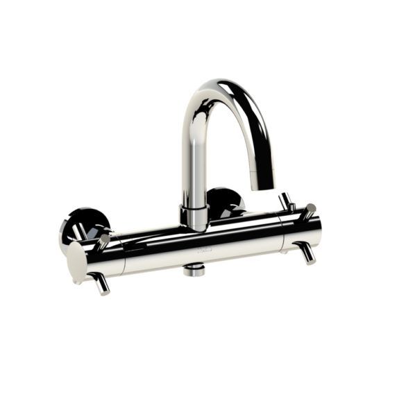 Horus Minoé Contemporary Collection - Complete Exposed Thermostatic Wall Bath-shower Mixer - Metal Gun 47.784-CF