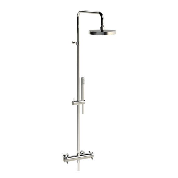 Horus Minoé Contemporary Collection - Complete Exposed Thermostatic Wall Shower Set - Chrome 47.797-CH