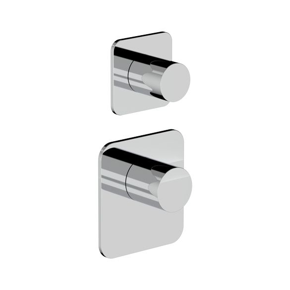 Horus Naja Contemporary Collection - Trim for Thermostatic Mixer. - Satin Brass 48.521-LS