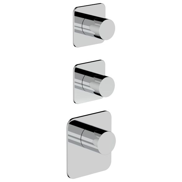 Horus Naja Contemporary Collection - Trim for Thermostatic Mixer. - Matt Black 48.522-NO