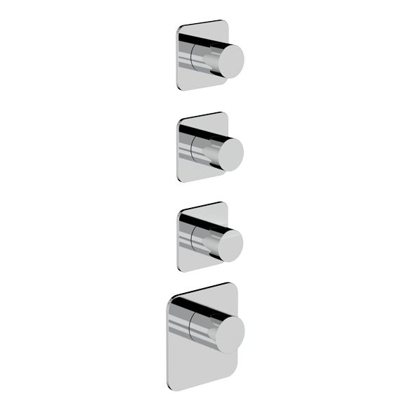 Horus Naja Contemporary Collection - Trim for Thermostatic Mixer. - Metal Gun 48.523-CF