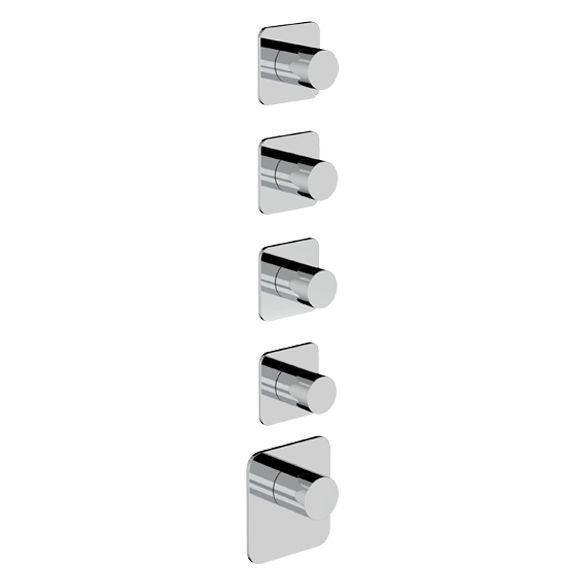 Horus Naja Contemporary Collection - Trim for Thermostatic Mixer. - Metal Gun 48.524-CF