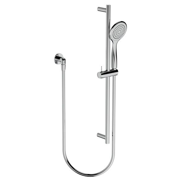 Horus Naja Contemporary Collection - Wall Shower Set with Rail, Flexible Hose and Handspray - Chrome 48.532-CH
