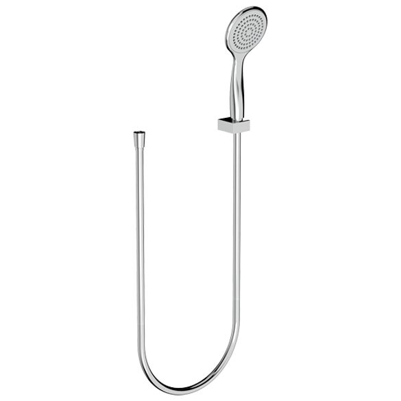 Horus Naja Contemporary Collection - Wall Hook with Handshower and Flexible Hose - Metal Gun 48.582-CF