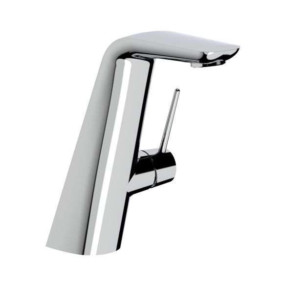 Horus Naja Contemporary Collection - Single Lever Basin Mixer with up and down Drain - Satin Brass 48.729-LS