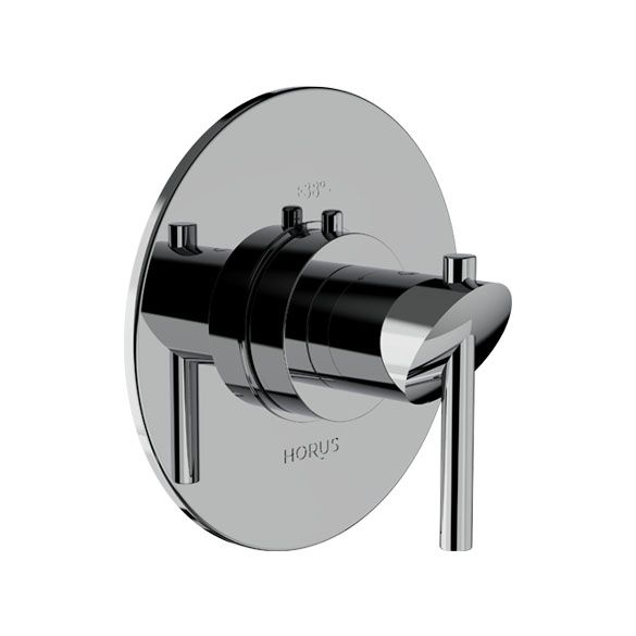 Horus Minoé Contemporary Collection - Trim for Thermostatic Mixing Valve Réf. 93.591 - Satin Brass 49.507-LS