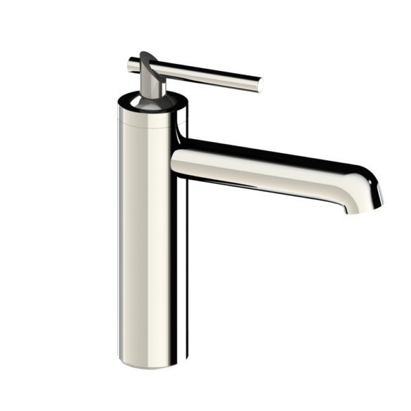 Horus Minoé Contemporary Collection - Single Lever Basin Mixer - with Drain Valve with Cover - Satin Brass 49.709-LS