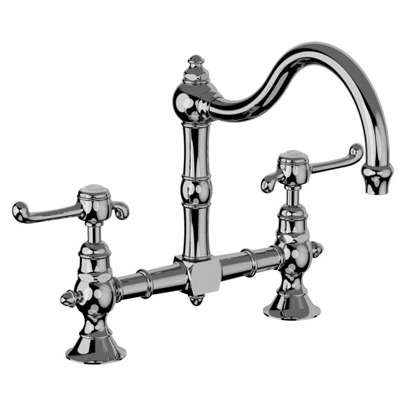 Horus Montmartre Classic Collection - 2-hole Kitchen Mixer / No Waste - Polished Nickel 50.101-NB