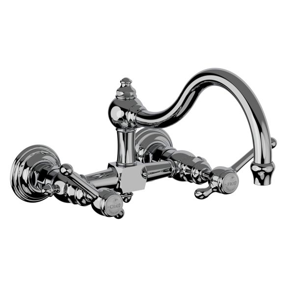Horus Montmartre Classic Collection - 2 Hole Wall Mounted Kitchen Mixer / No Waste - Chrome 50.102-CH