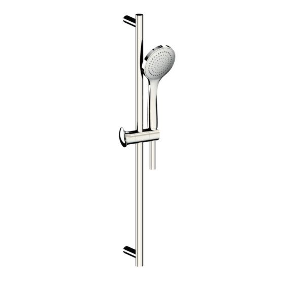Horus Canopée Contemporary Collection - Shower Rail with Brass Handshower on Sliding Part and Flexible Hose - Metal Gun 60.542-CF